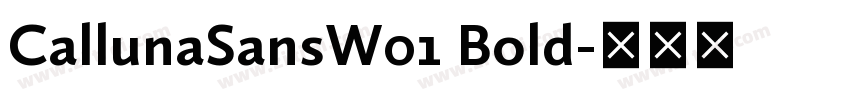 CallunaSansW01 Bold字体转换 CallunaSansW01 Bold字体转换